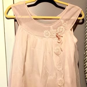 Vintage Soft Pink Baby Doll Nightie with Pantaloons